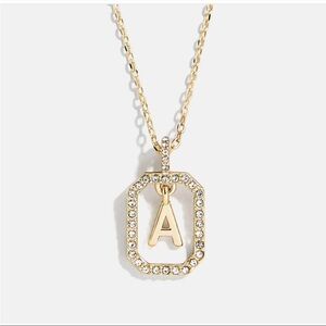 BaubleBar Gold Initial Pendant Necklace - P, B, E